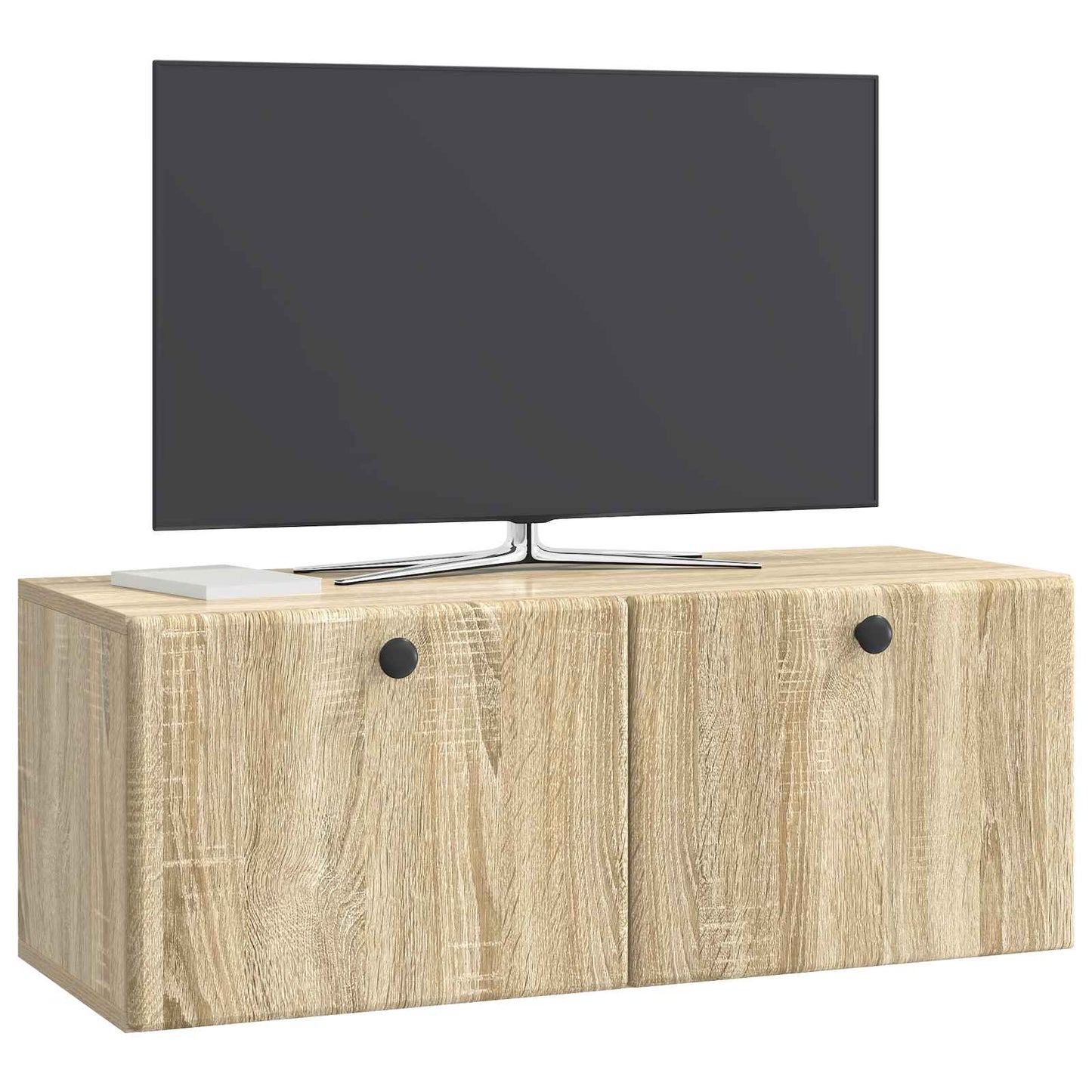 Wandbeugel TV-kast Sonoma Eiken 78,5 x 31 x 30 cm Bewerkt hout