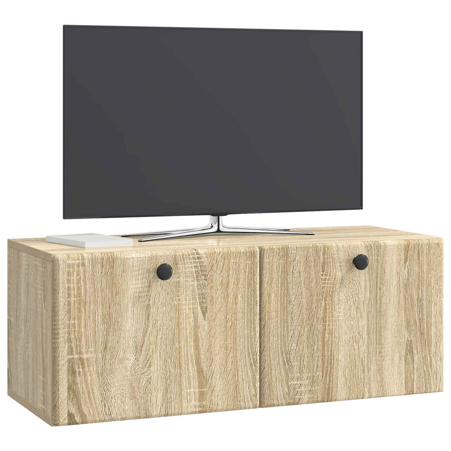 Wandbeugel TV-kast Sonoma Eiken 78,5 x 31 x 30 cm Bewerkt hout