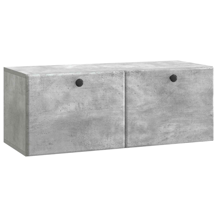 Wandbeugel TV-kast Betongrijs 78,5 x 31 x 30 cm Bewerkt hout