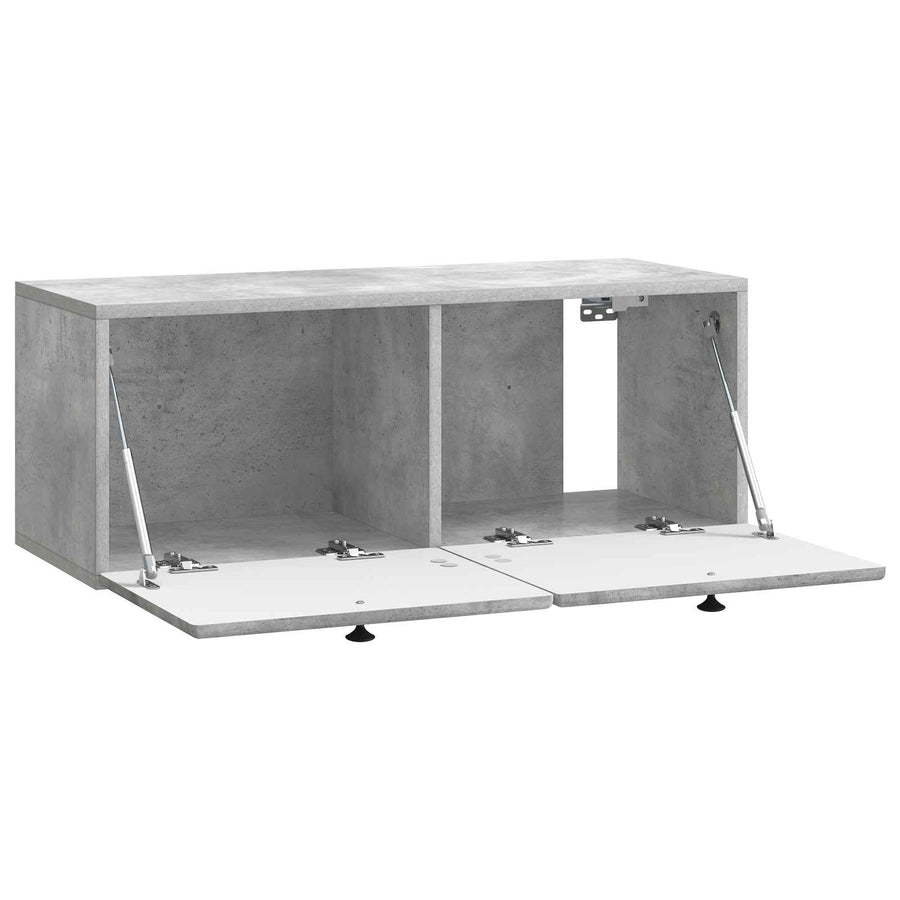 Wandbeugel TV-kast Betongrijs 78,5 x 31 x 30 cm Bewerkt hout