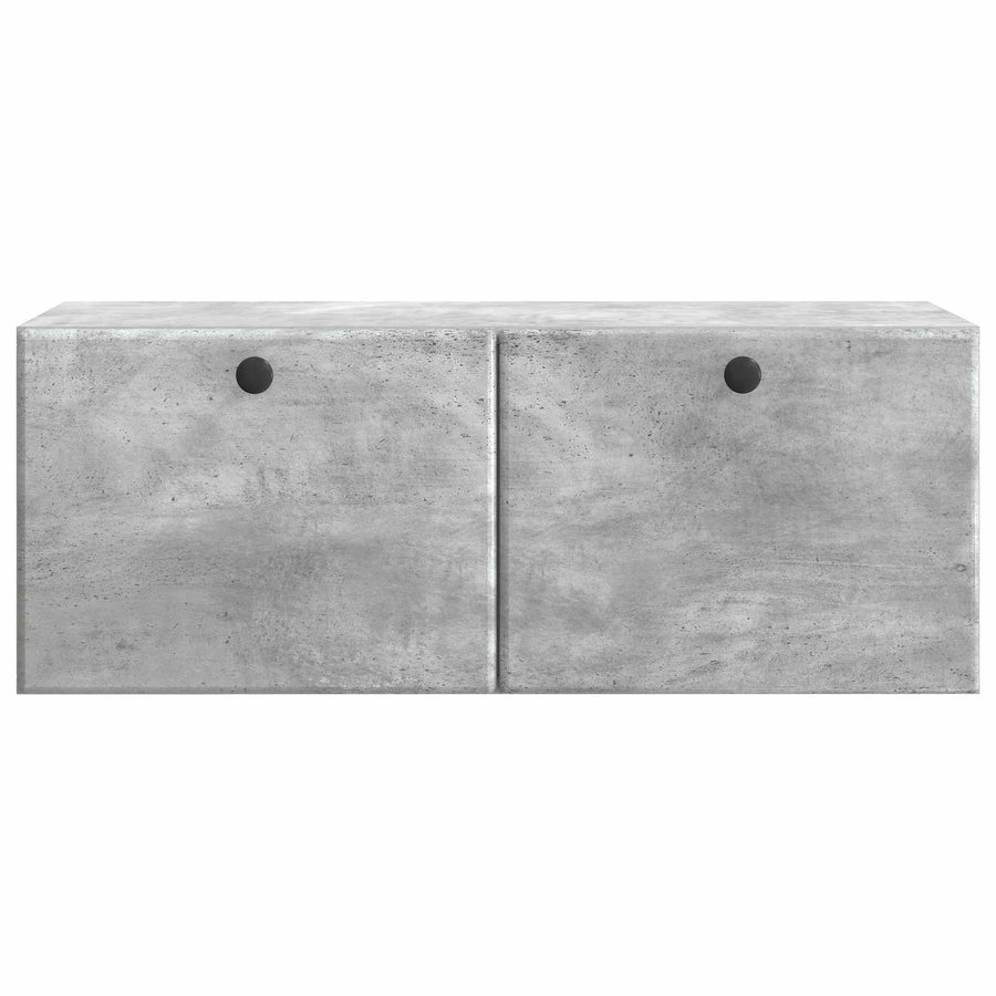 Wandbeugel TV-kast Betongrijs 78,5 x 31 x 30 cm Bewerkt hout