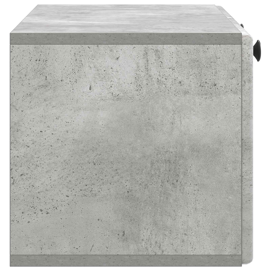 Wandbeugel TV-kast Betongrijs 78,5 x 31 x 30 cm Bewerkt hout