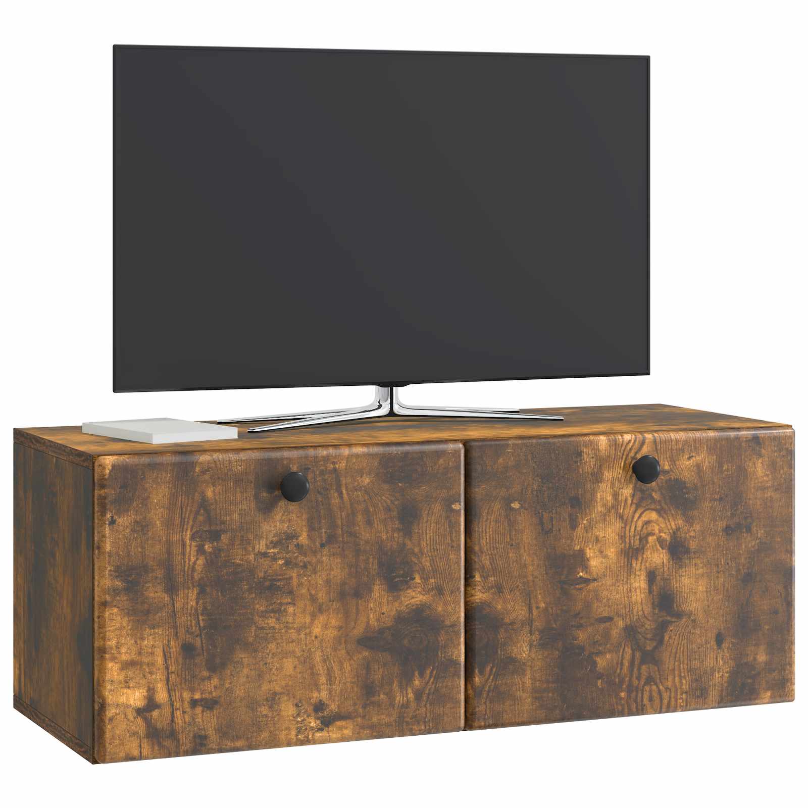 Wandbeugel TV-kast Gerookt eiken 78,5 x 31 x 30 cm Bewerkt hout
