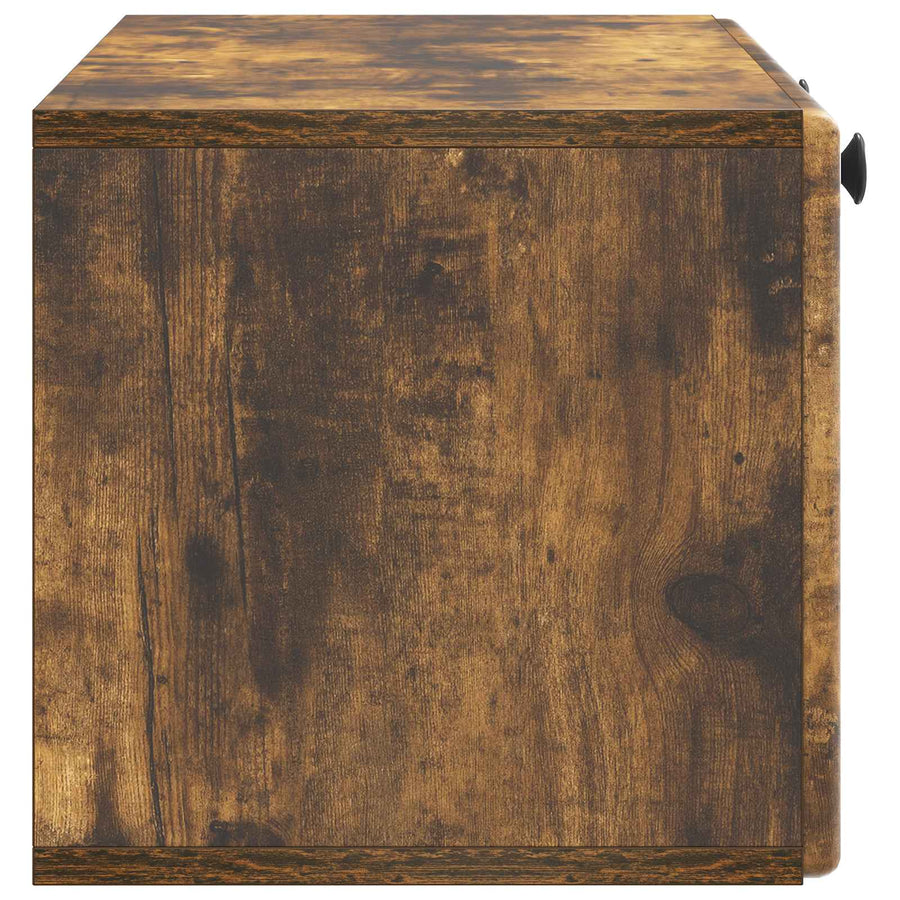 Wandbeugel TV-kast Gerookt eiken 78,5 x 31 x 30 cm Bewerkt hout