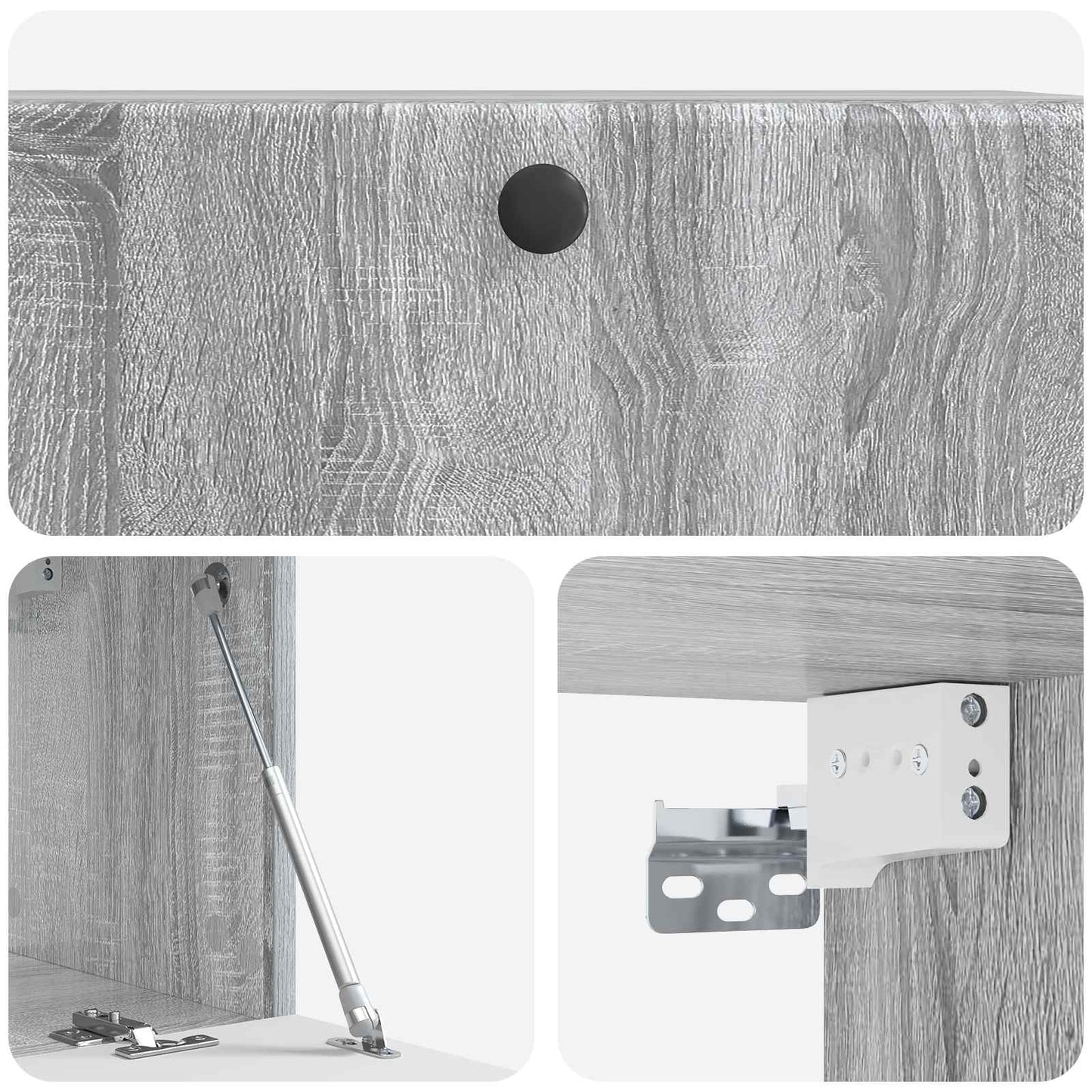Wandbeugel TV-kast Grijs sonoma 78,5 x 31 x 30 cm Bewerkt hout