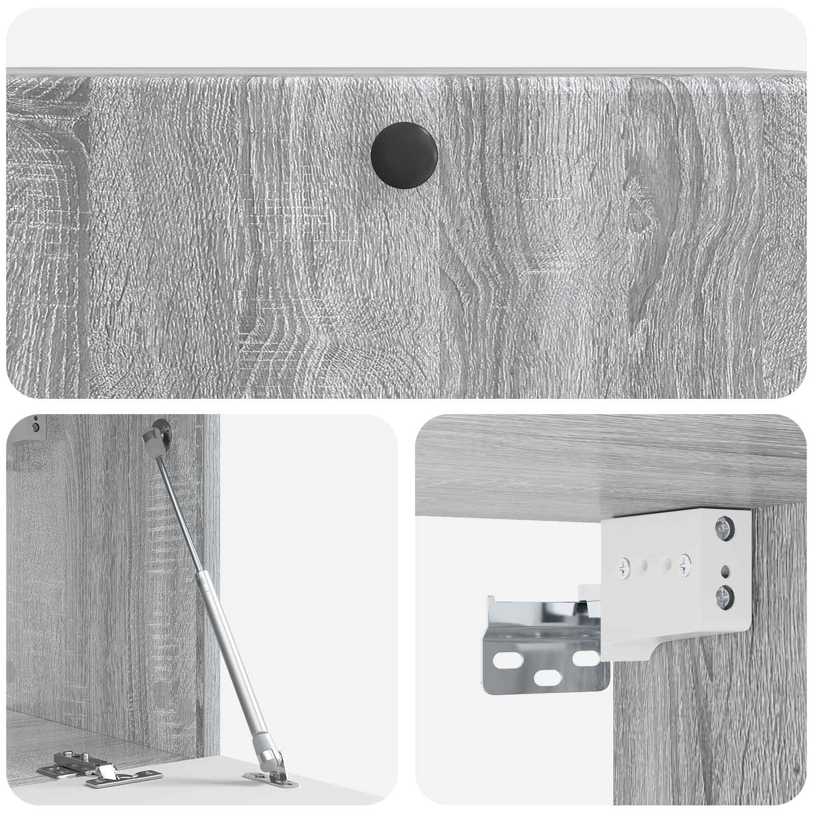 Wandbeugel TV-kast Grijs sonoma 78,5 x 31 x 30 cm Bewerkt hout