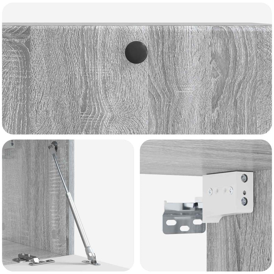 Wandbeugel TV-kast Grijs sonoma 78,5 x 31 x 30 cm Bewerkt hout