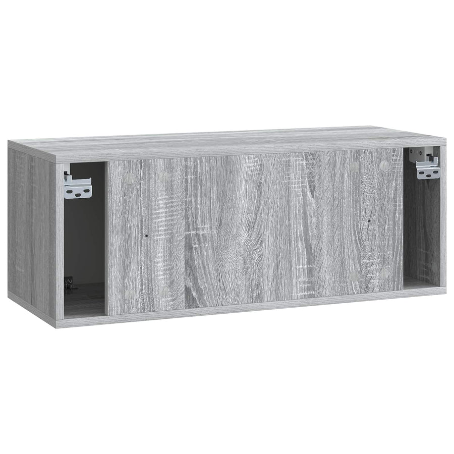 Wandbeugel TV-kast Grijs sonoma 78,5 x 31 x 30 cm Bewerkt hout