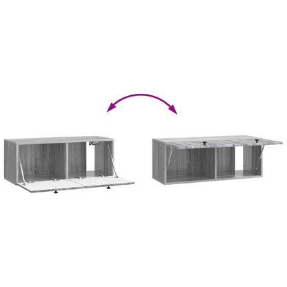 Wandbeugel TV-kast Grijs sonoma 78,5 x 31 x 30 cm Bewerkt hout