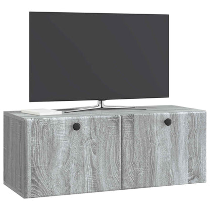 Wandbeugel TV-kast Grijs sonoma 78,5 x 31 x 30 cm Bewerkt hout