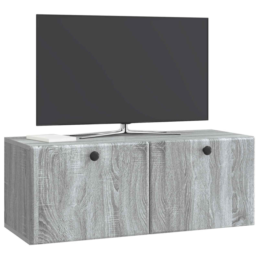 Wandbeugel TV-kast Grijs sonoma 78,5 x 31 x 30 cm Bewerkt hout