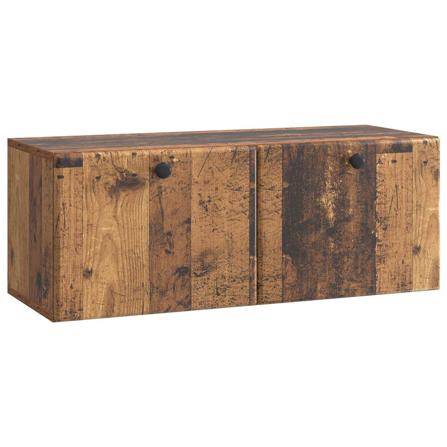 Wandbeugel TV-kast Oud hout 78,5 x 31 x 30 cm Bewerkt hout