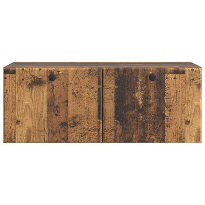 Wandbeugel TV-kast Oud hout 78,5 x 31 x 30 cm Bewerkt hout