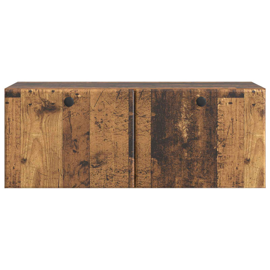 Wandbeugel TV-kast Oud hout 78,5 x 31 x 30 cm Bewerkt hout