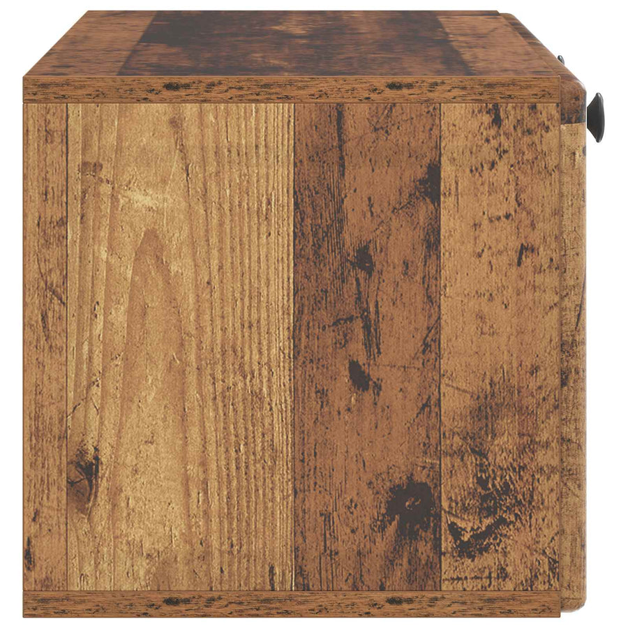Wandbeugel TV-kast Oud hout 78,5 x 31 x 30 cm Bewerkt hout