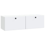 Tv-kast 98x31x30 cm wit bewerkt hout muurmontage