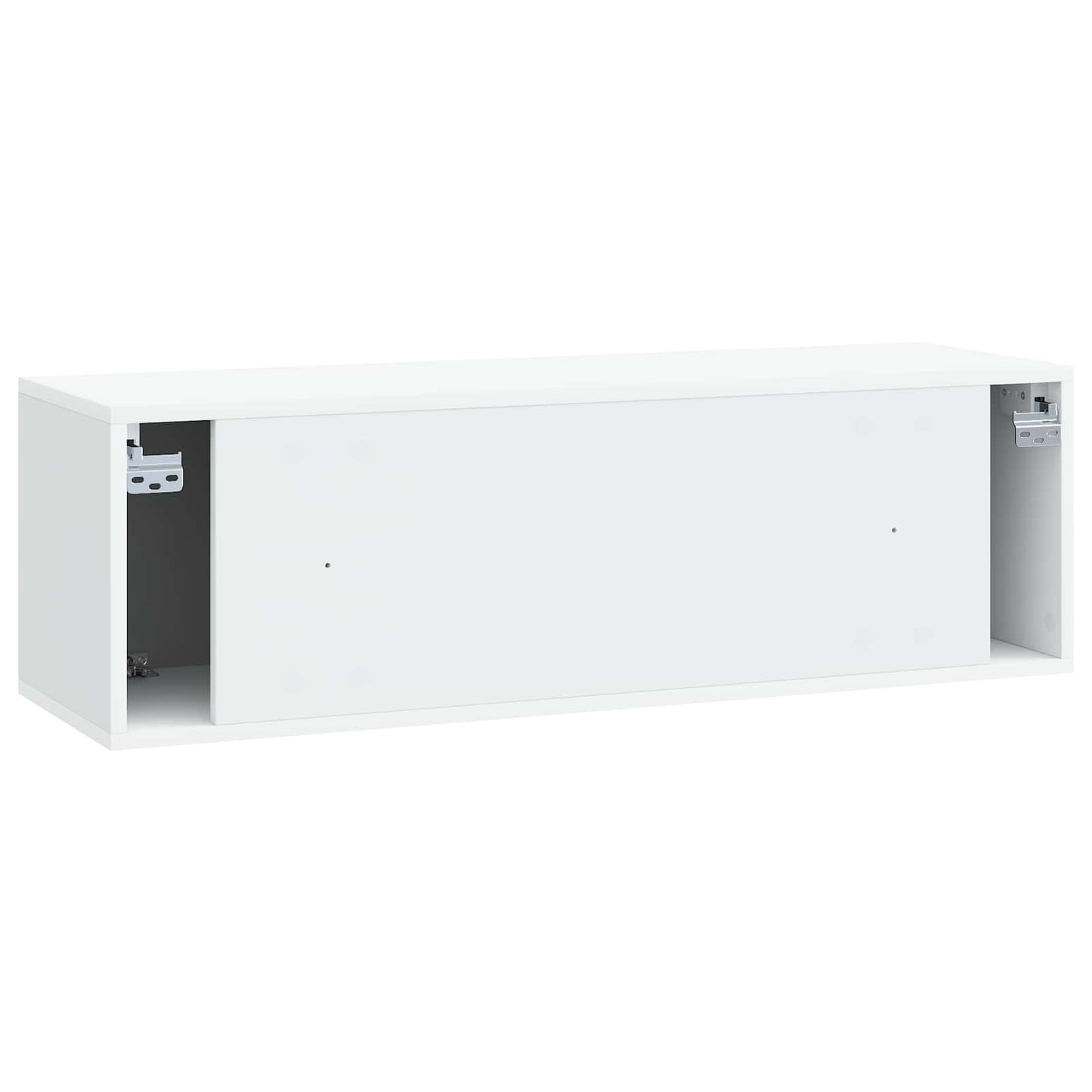 Wandbeugel TV-kast 98 x 31 x 30 cm Wit Bewerkt hout