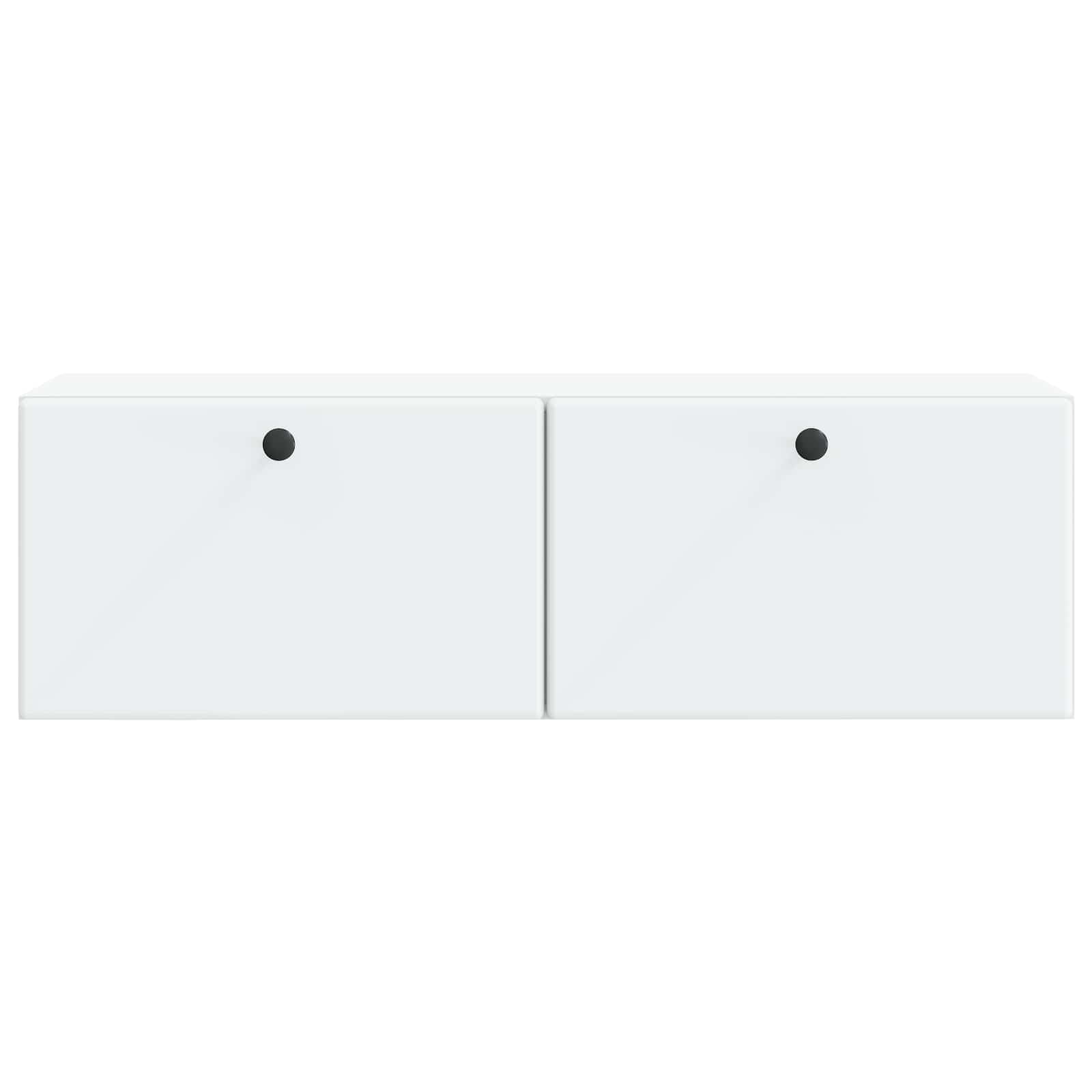 Wandbeugel TV-kast 98 x 31 x 30 cm Wit Bewerkt hout