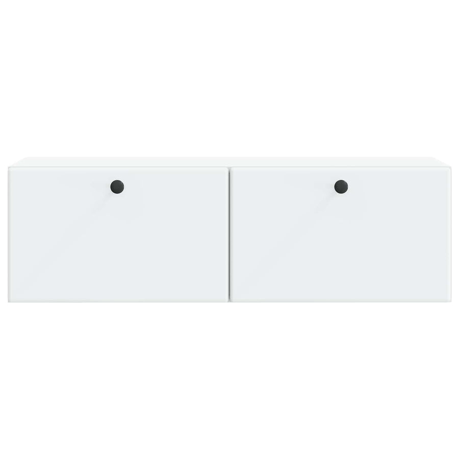 Wandbeugel TV-kast 98 x 31 x 30 cm Wit Bewerkt hout