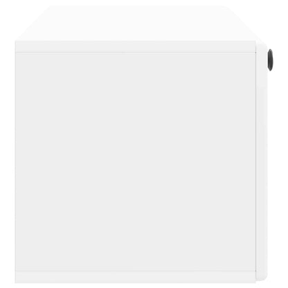 Wandbeugel TV-kast 98 x 31 x 30 cm Wit Bewerkt hout