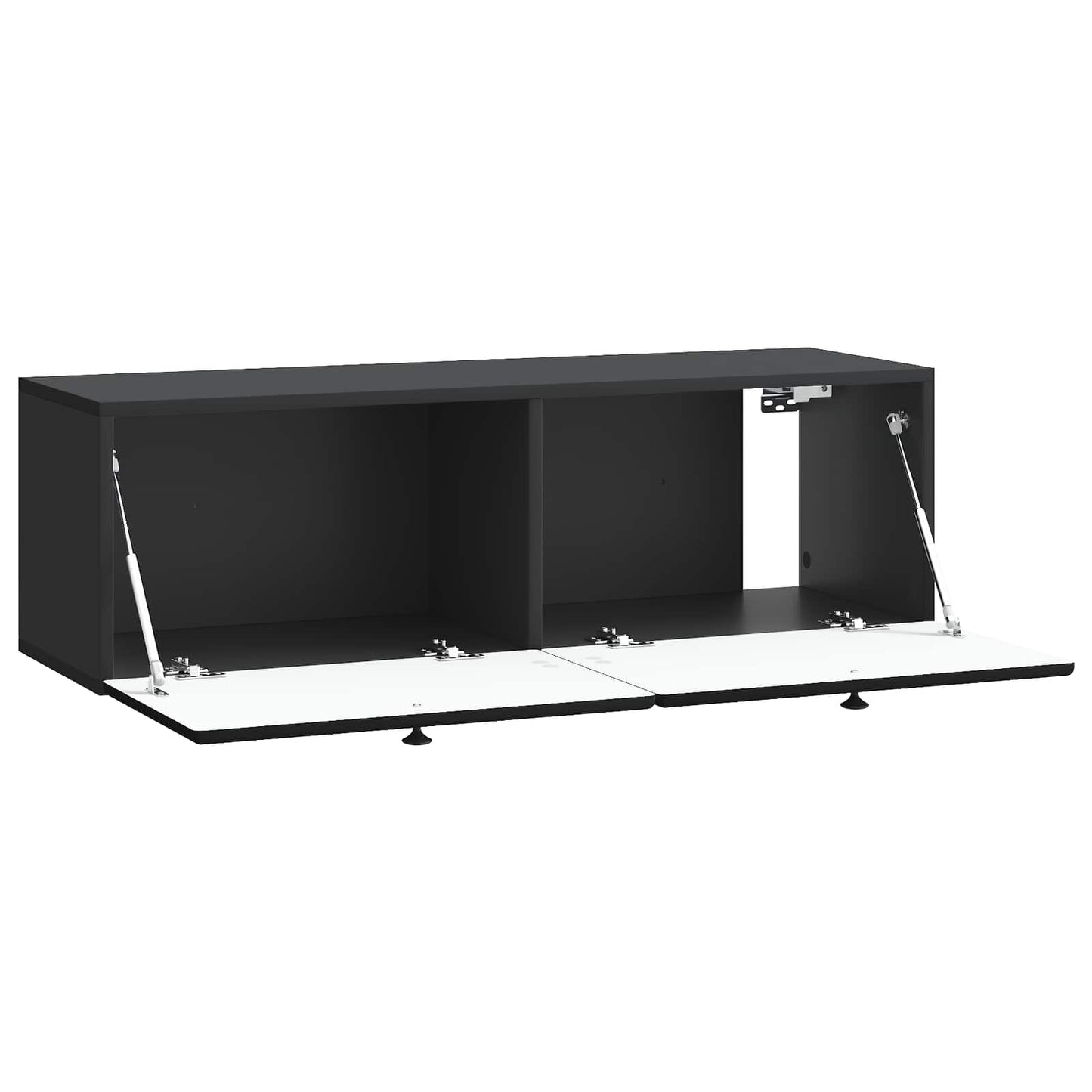 Wandbeugel TV-kast Zwart 98 x 31 x 30 cm Bewerkt hout
