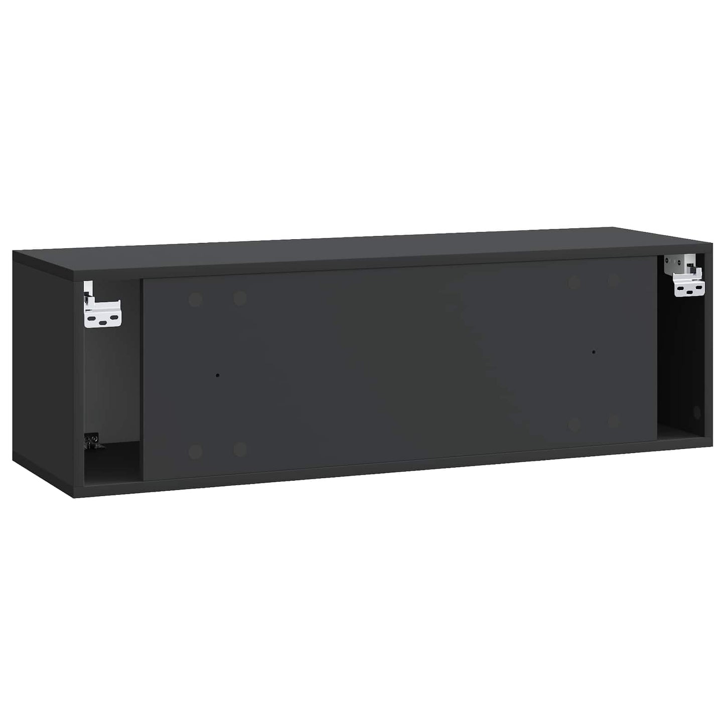 Wandbeugel TV-kast Zwart 98 x 31 x 30 cm Bewerkt hout