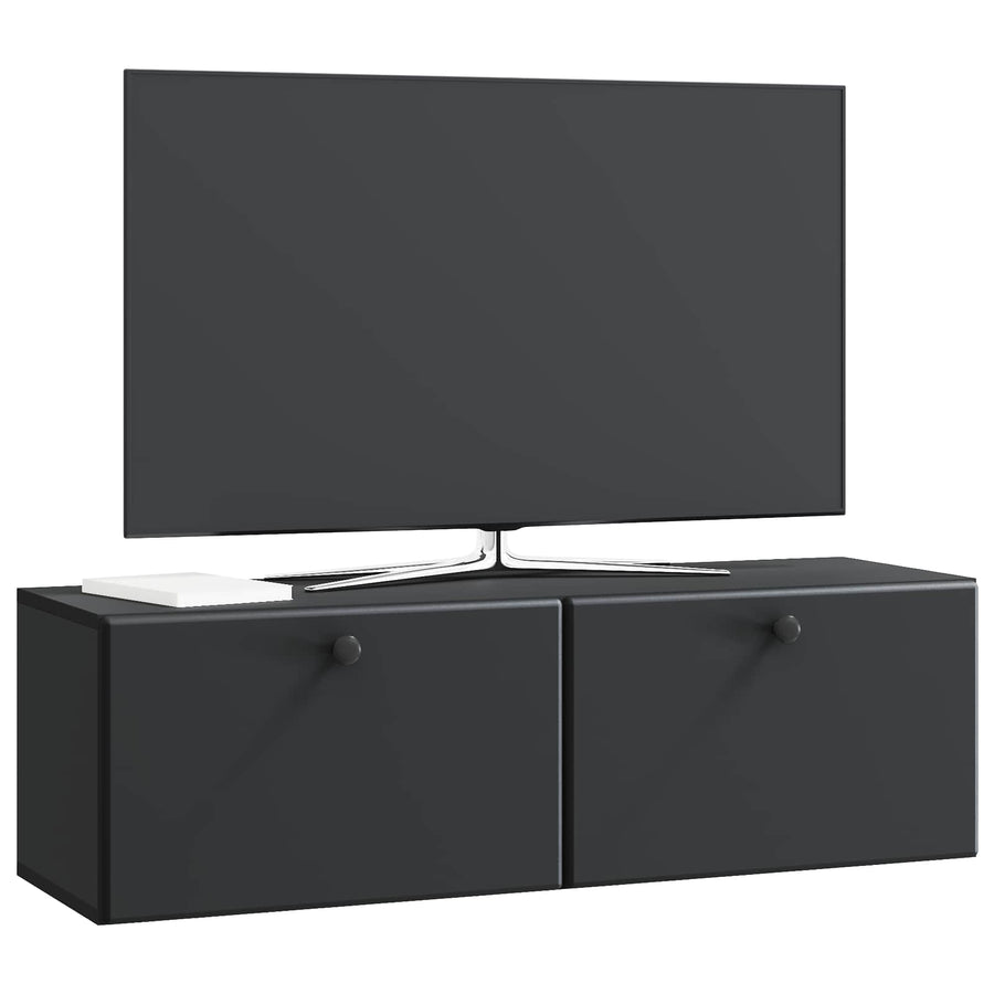 Wandbeugel TV-kast Zwart 98 x 31 x 30 cm Bewerkt hout