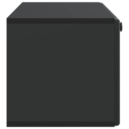 Wandbeugel TV-kast Zwart 98 x 31 x 30 cm Bewerkt hout
