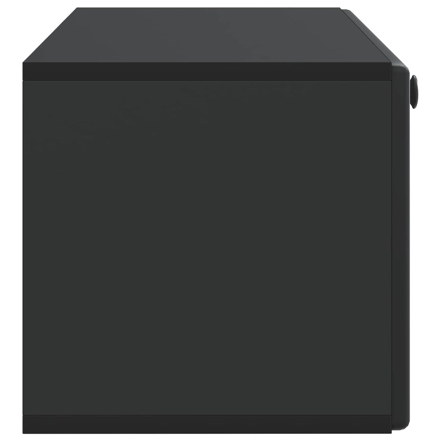 Wandbeugel TV-kast Zwart 98 x 31 x 30 cm Bewerkt hout