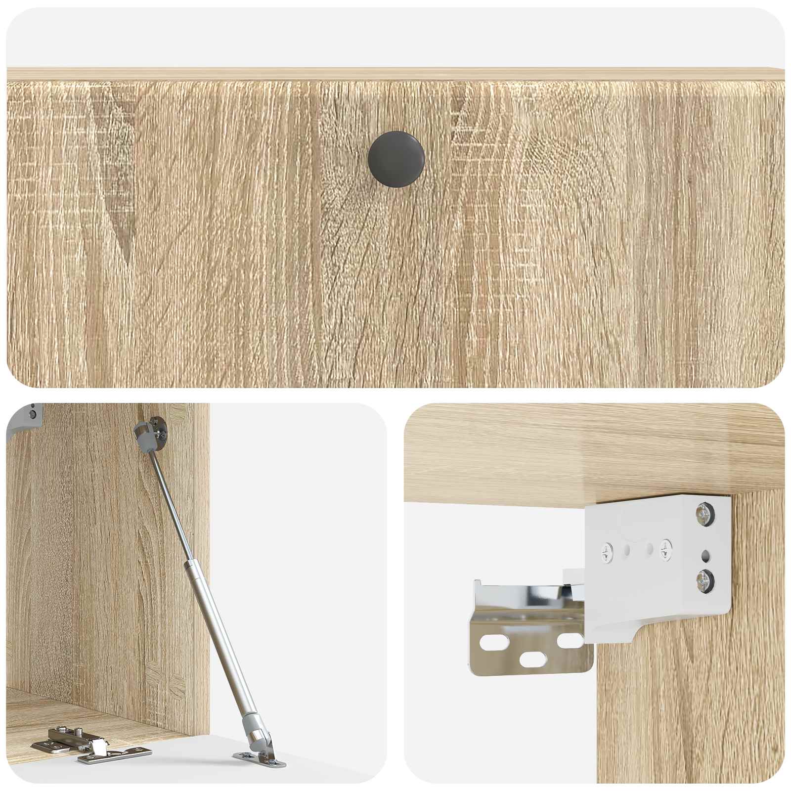 Wandbeugel TV-kast Sonoma Eiken 98 x 31 x 30 cm Bewerkt hout