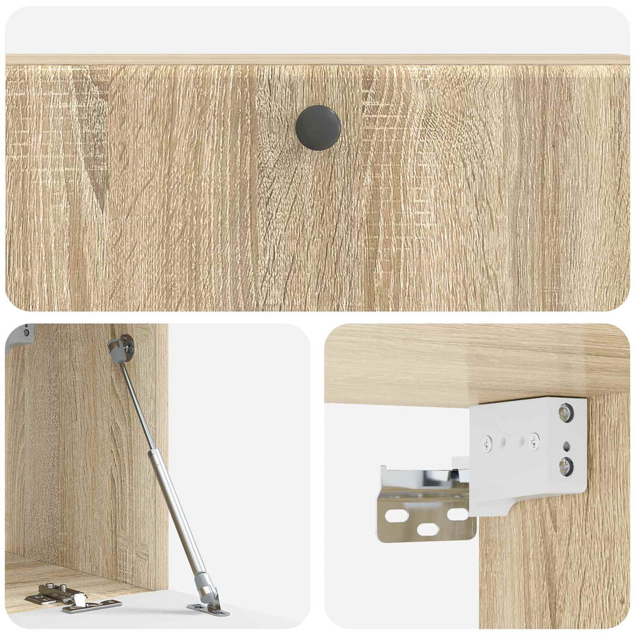 Wandbeugel TV-kast Sonoma Eiken 98 x 31 x 30 cm Bewerkt hout