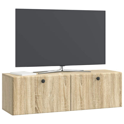 Wandbeugel TV-kast Sonoma Eiken 98 x 31 x 30 cm Bewerkt hout