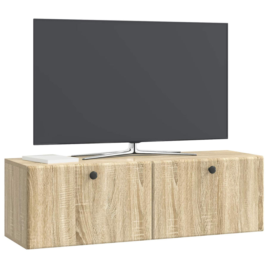 Wandbeugel TV-kast Sonoma Eiken 98 x 31 x 30 cm Bewerkt hout