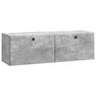 Wandkast TV 98x31x30 cm betongrijs bewerkt hout