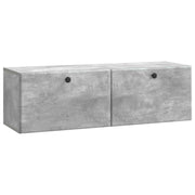 Wandkast TV 98x31x30 cm betongrijs bewerkt hout