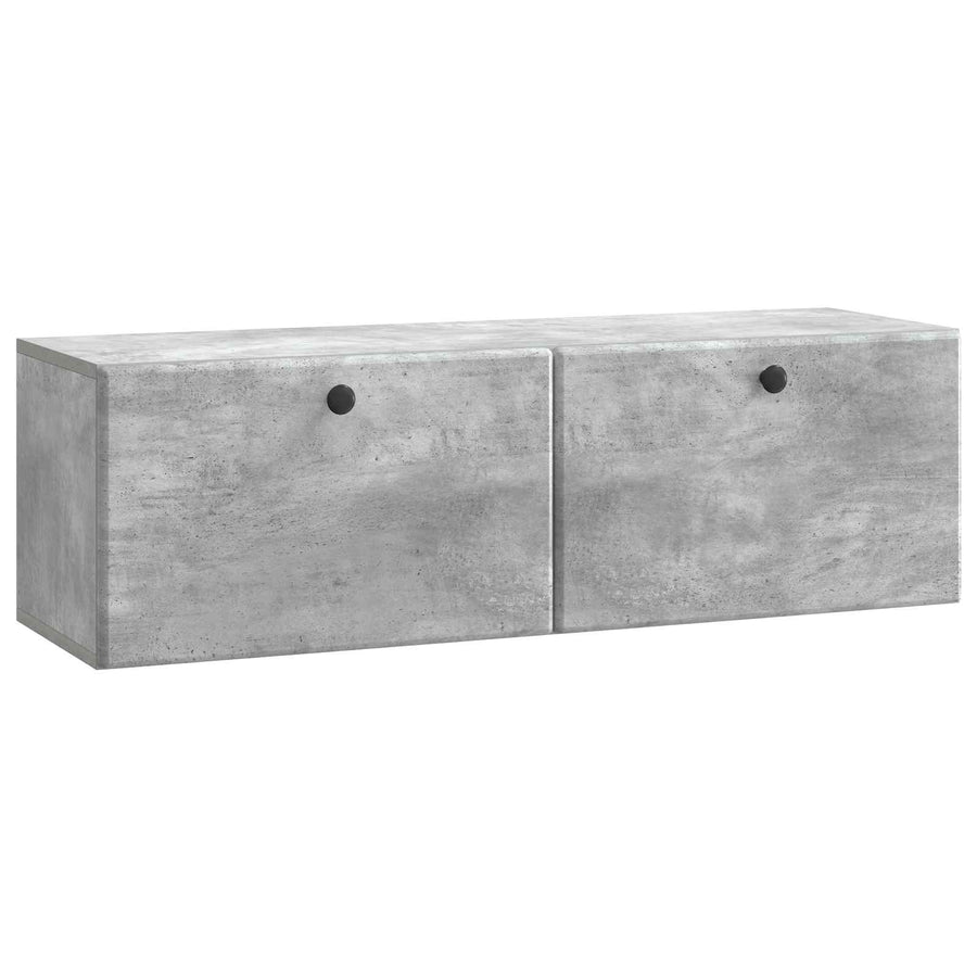 Wandbeugel TV-kast Betongrijs 98 x 31 x 30 cm Bewerkt hout