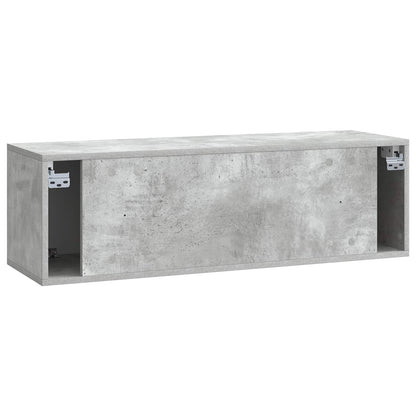 Wandbeugel TV-kast Betongrijs 98 x 31 x 30 cm Bewerkt hout