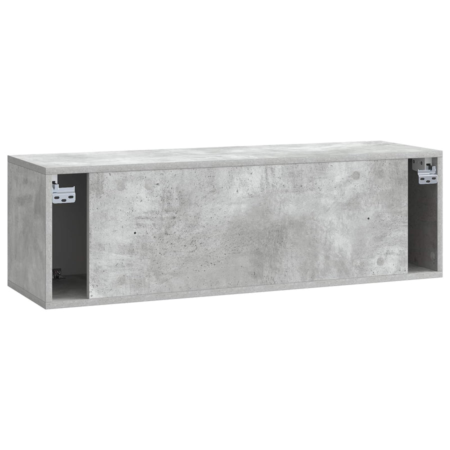 Wandbeugel TV-kast Betongrijs 98 x 31 x 30 cm Bewerkt hout
