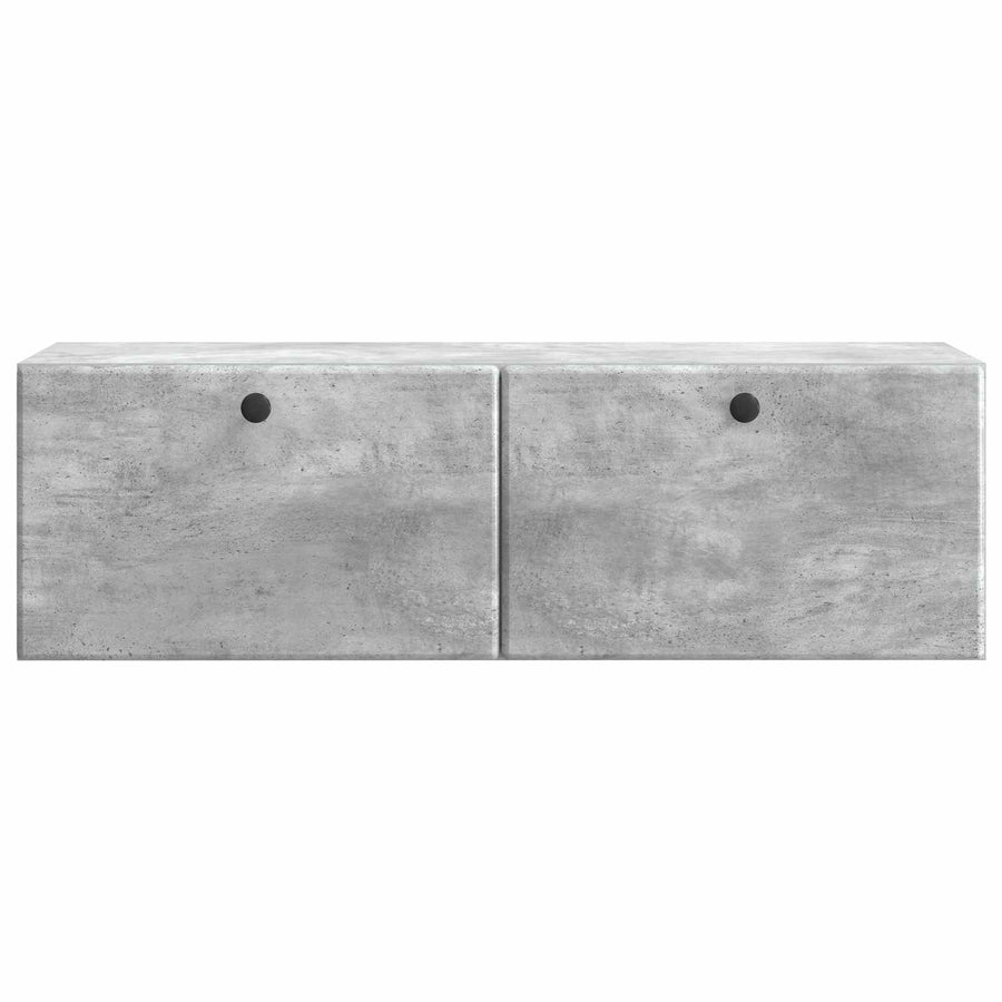 Wandbeugel TV-kast Betongrijs 98 x 31 x 30 cm Bewerkt hout