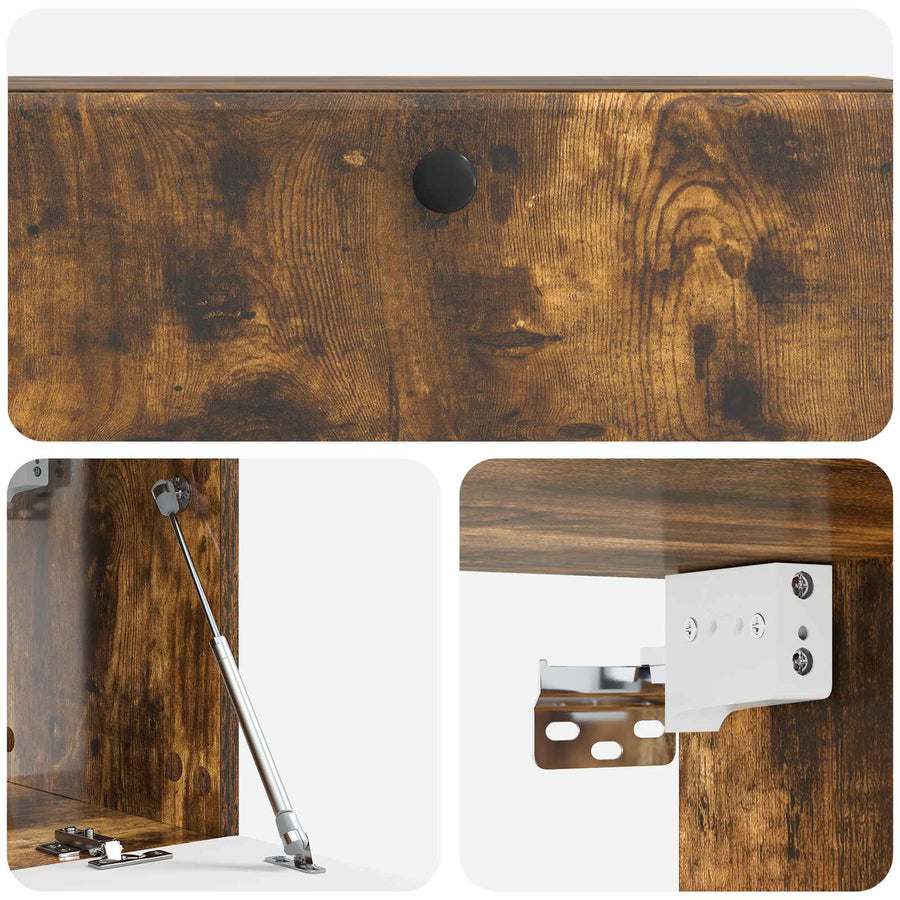 Wandbeugel TV-kast Gerookt eiken 98 x 31 x 30 cm Bewerkt hout