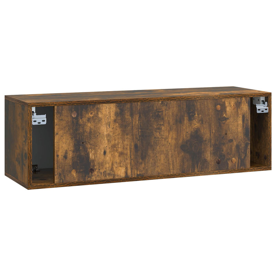 Wandbeugel TV-kast Gerookt eiken 98 x 31 x 30 cm Bewerkt hout