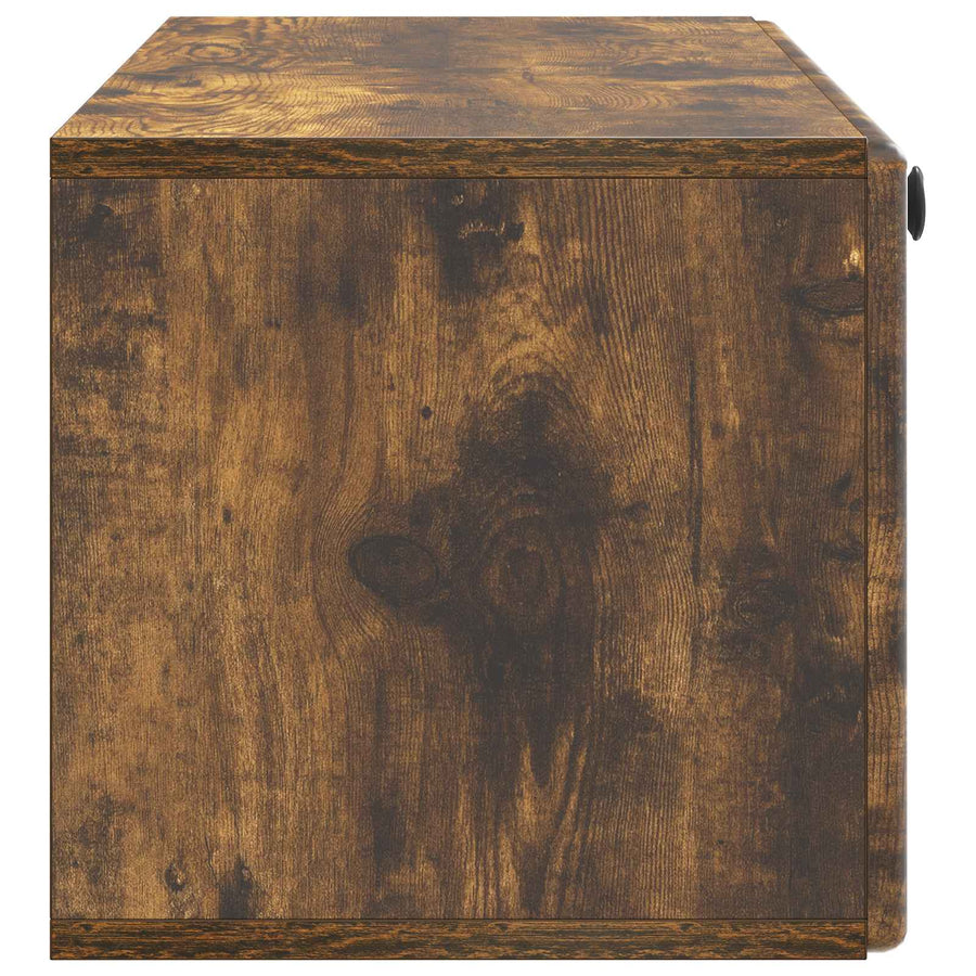 Wandbeugel TV-kast Gerookt eiken 98 x 31 x 30 cm Bewerkt hout