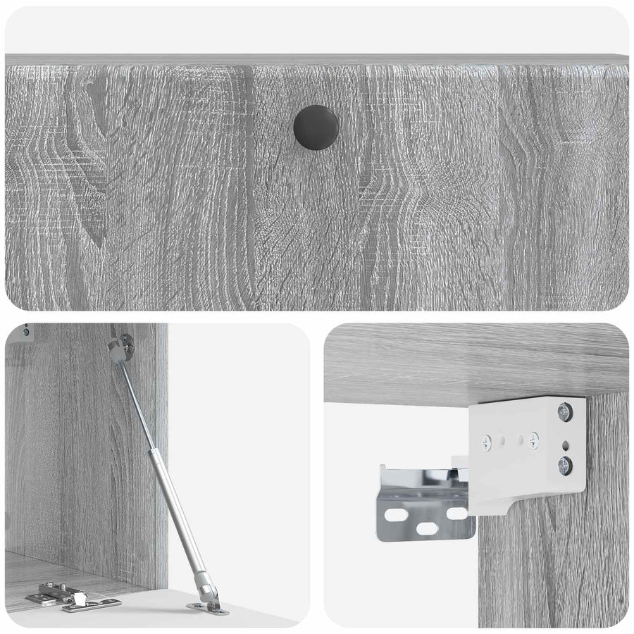 Wandbeugel TV-kast Grijs sonoma 98 x 31 x 30 cm Bewerkt hout