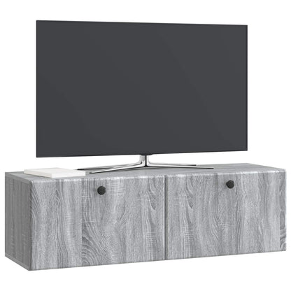 Wandbeugel TV-kast Grijs sonoma 98 x 31 x 30 cm Bewerkt hout