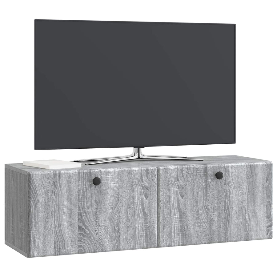 Wandbeugel TV-kast Grijs sonoma 98 x 31 x 30 cm Bewerkt hout