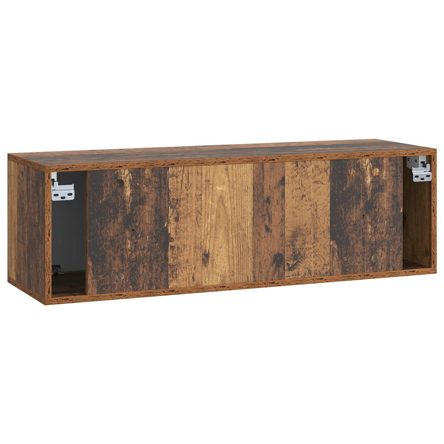 Wandbeugel TV-kast Oud hout 98 x 31 x 30 cm Bewerkt hout