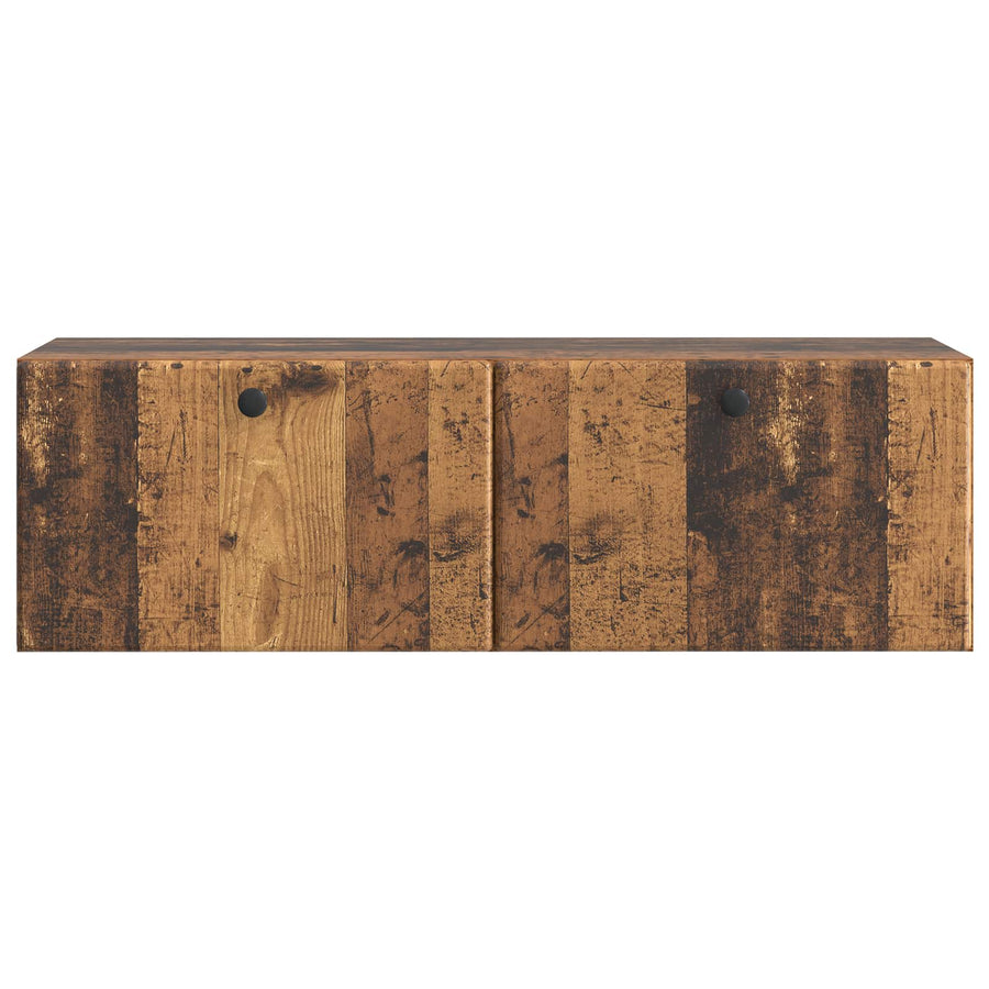 Wandbeugel TV-kast Oud hout 98 x 31 x 30 cm Bewerkt hout