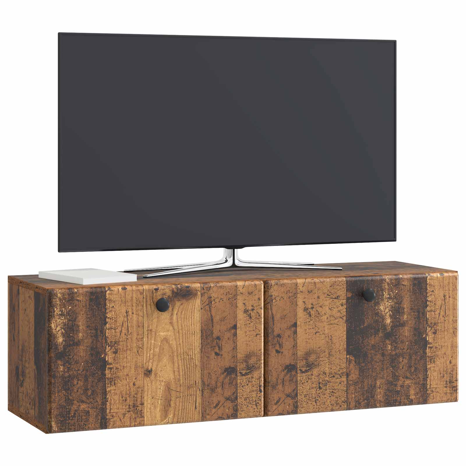 Wandbeugel TV-kast Oud hout 98 x 31 x 30 cm Bewerkt hout