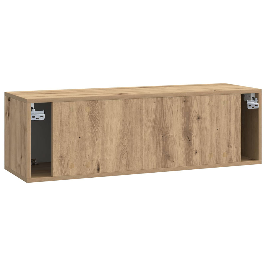 Wandbeugel TV-kast Artisanaal eiken 98 x 31 x 30 cm