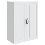 Wandkast 66x34,5x90 cm wit bewerkt hout